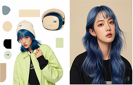 沈阳美发学校_蓝色系发色推荐