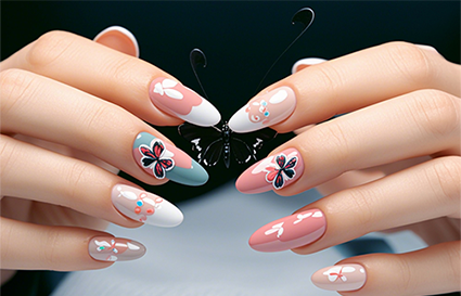 沈阳美甲学校_今年蝴蝶美甲真的太火啦！