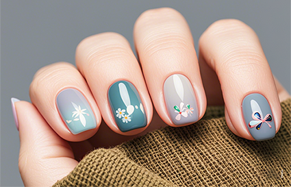 美甲跳色怎么搭配好看_沈阳美甲学校分享