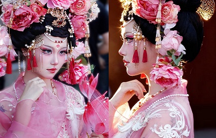 沈阳化妆学校：“以笔为墨 绘大唐风华”学员妆造作品展示